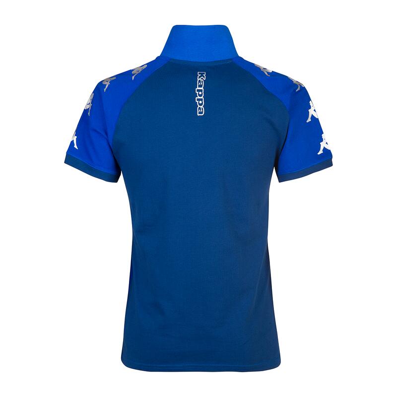 kappa polo maniche corte da uomo in cotone blu da calcio