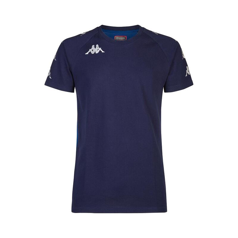 kappa t-shirt da uomo in cotone blu da calcio