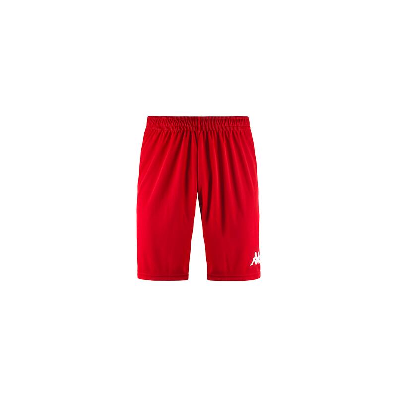 kappa pantaloncini da uomo in poliestere rosso da calcio