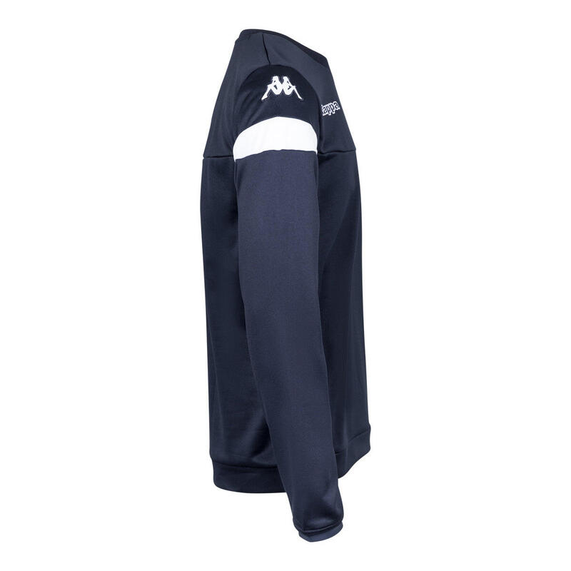 Sweat Marine/Blanc Homme Kappa Lido