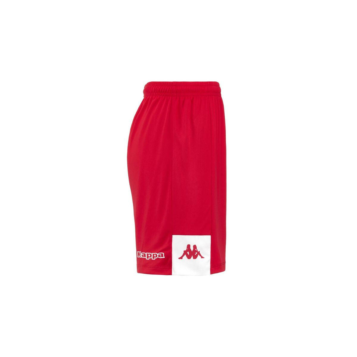 Pantaloncini sportivi da bambino in poliestere rosso da calcio 2/5