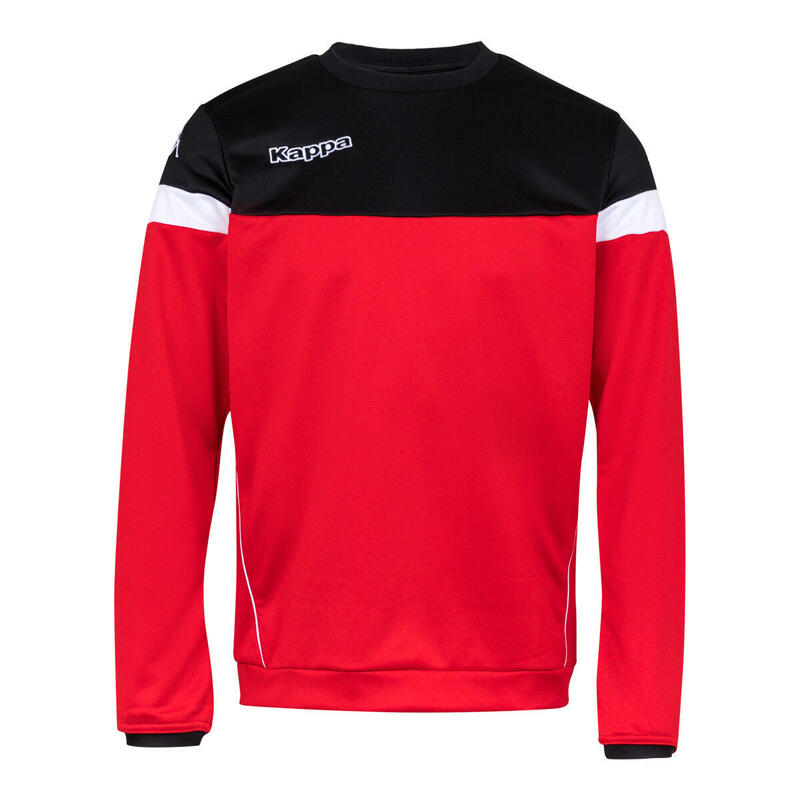 Sweat Rouge/Noir Homme Kappa Lido