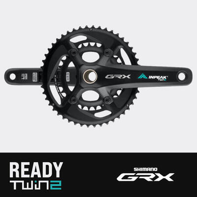 Vermogensmeter inpeak twin2 | shimano grx fc-rx810-2 48-31t