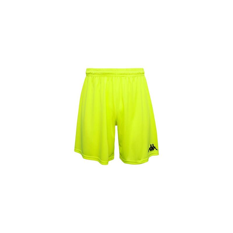 kappa pantaloncini da uomo in poliestere giallo da calcio