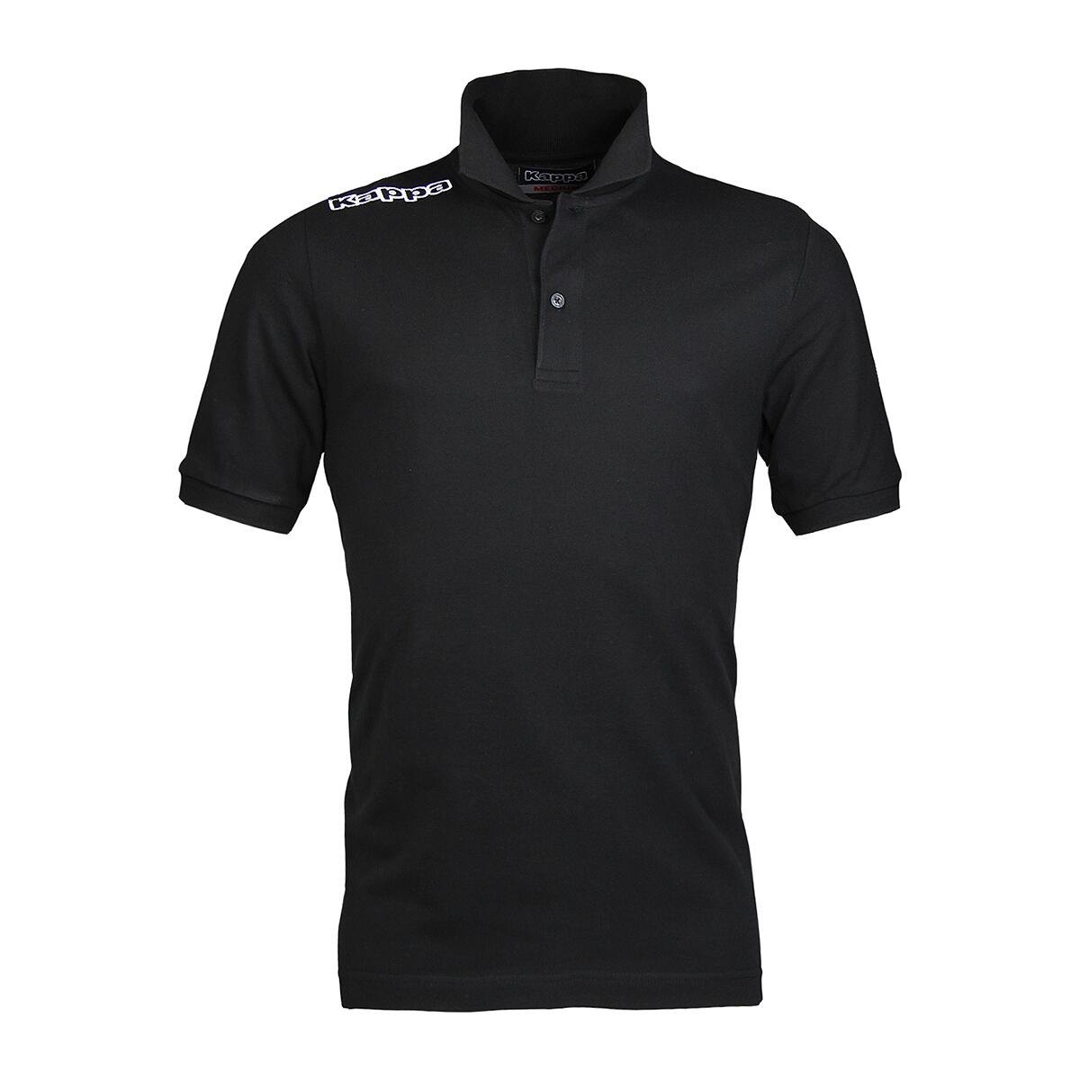 kappa polo maniche corte da uomo in cotone nero da fitness KAPPA Decathlon