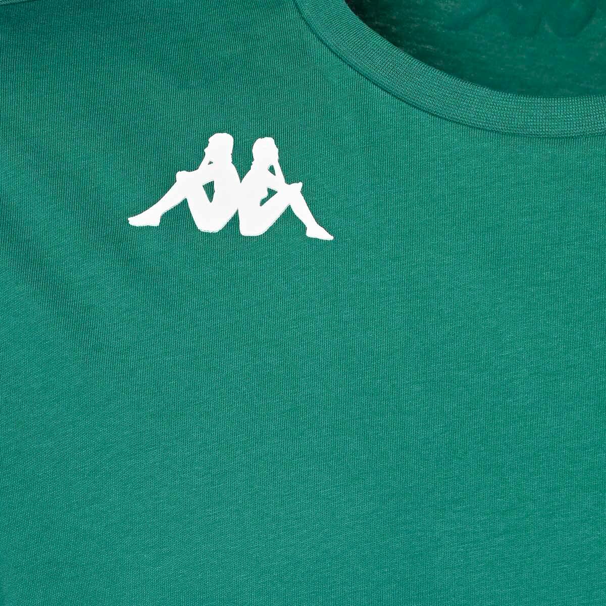 T shirt maglietta da bambino in cotone verde da palestra 4/5