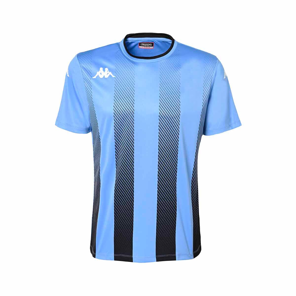 Kappa - Maillot Football Garçon Bugo Bleu - T-shirt Manches Courtes - Bleu|noir - 12 À 14 Ans - Decathlon