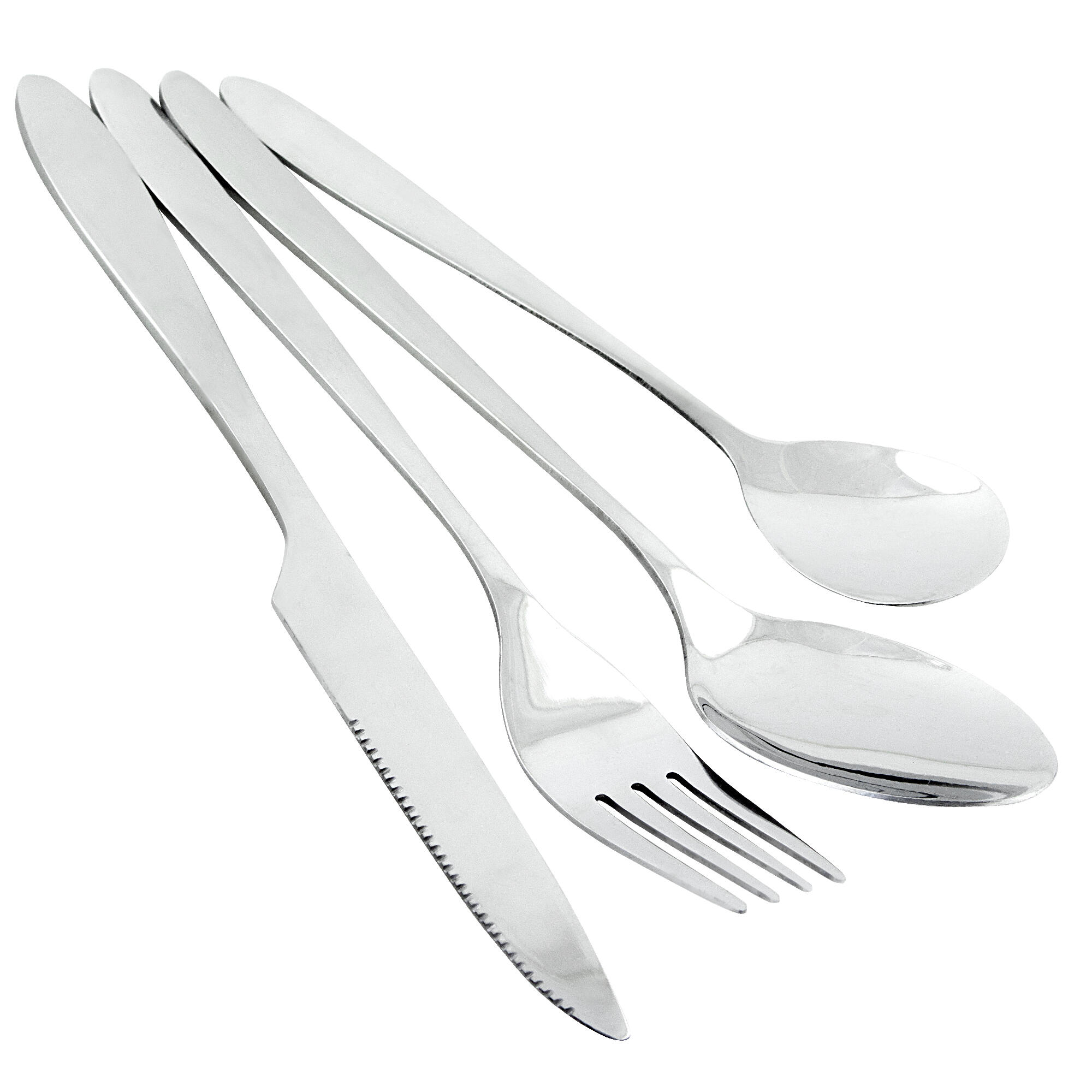 Camping cutlery set | Fork, knife, 2 spoons | Incl. bag | Steel