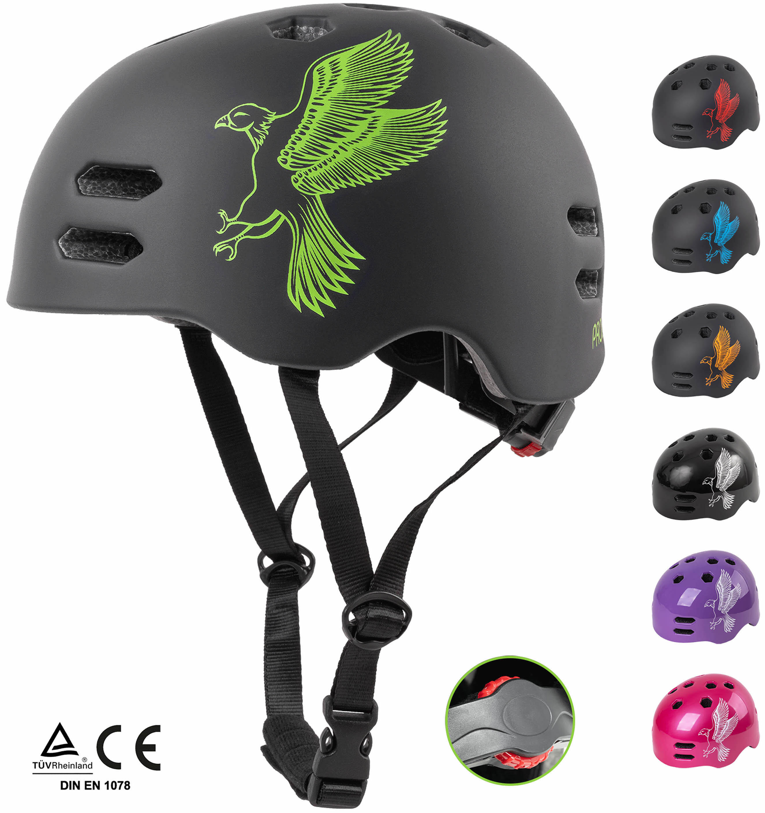 Casque de vélo pour enfants de 6 à 10 ans taille S 53-55 cm avec anneau rotatif 2/7