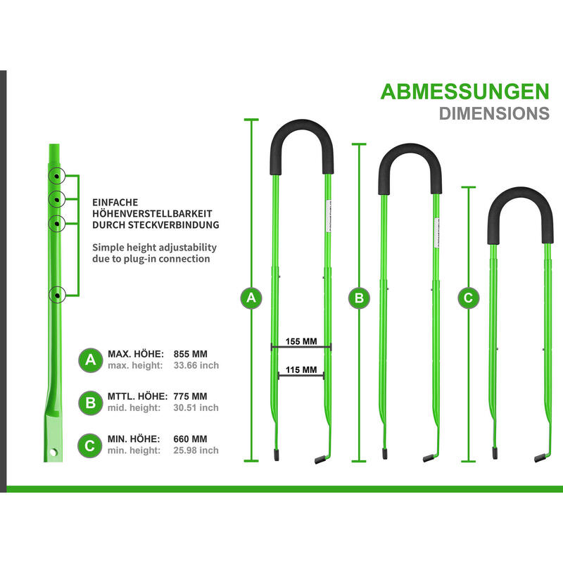 Schiebestange - Schubstange Haltestange für Kinderfahrrad - Fahrrad Lernhilfe