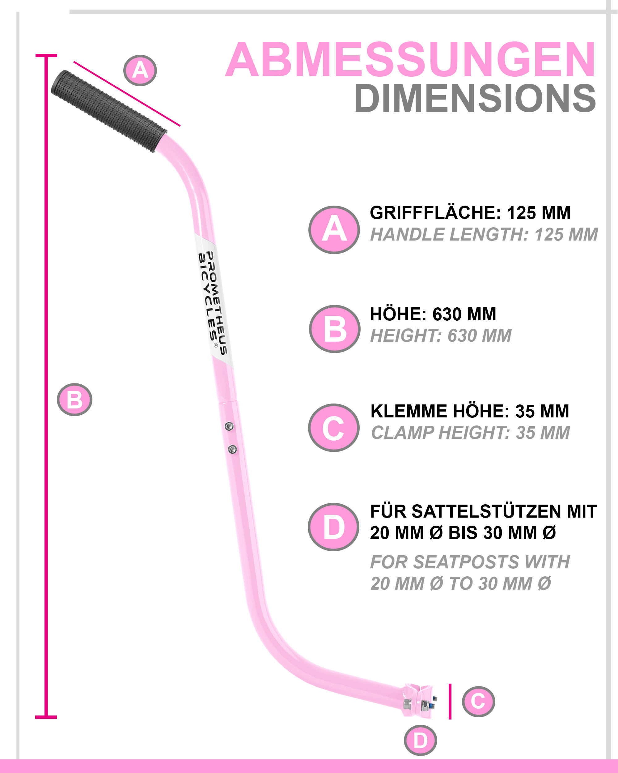 Schiebestange - Schubstange Haltestange fr Kinderfahrrad - Fahrrad  Lernhilfe | Decathlon