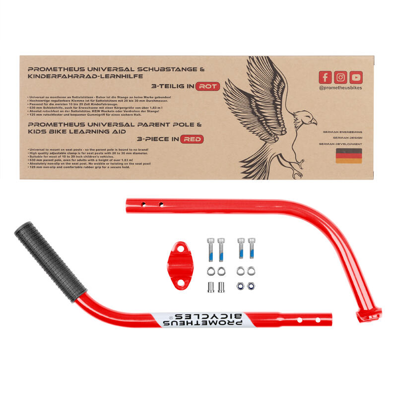 Schiebestange - Schubstange Haltestange für Kinderfahrrad - Fahrrad Lernhilfe