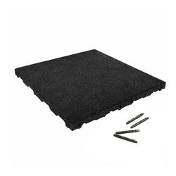 Dalle Caoutchouc 45mm - 50x50 cm - Noir - Fixation Pin-trou
