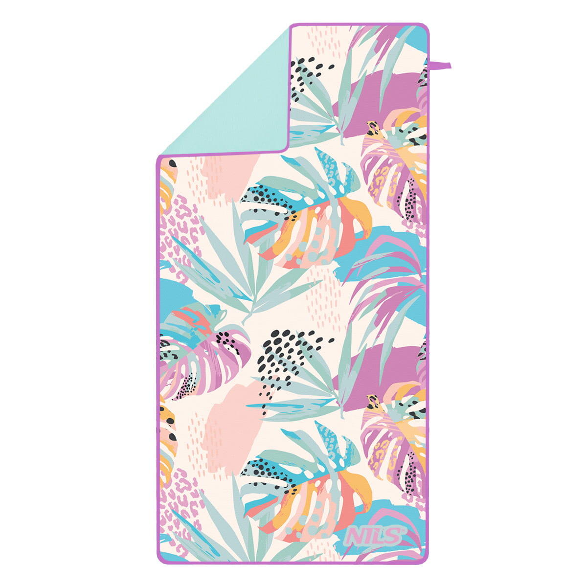 Nils Camp - Serviette Microfibre Nils Ncr14 Flora - Serviette De Bain - Bleu|rose - Taille Unique - Decathlon