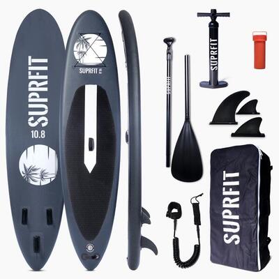 Set tavola SUP gonfiabile - Stand Up Paddle Touring 10'8 Halia Bianco/Arancione