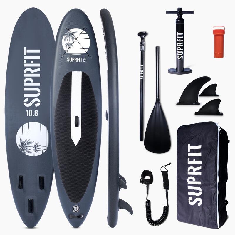 Opblaasbare SUP-board set - Touring Stand Up Paddle 10'8 Halia Grijs