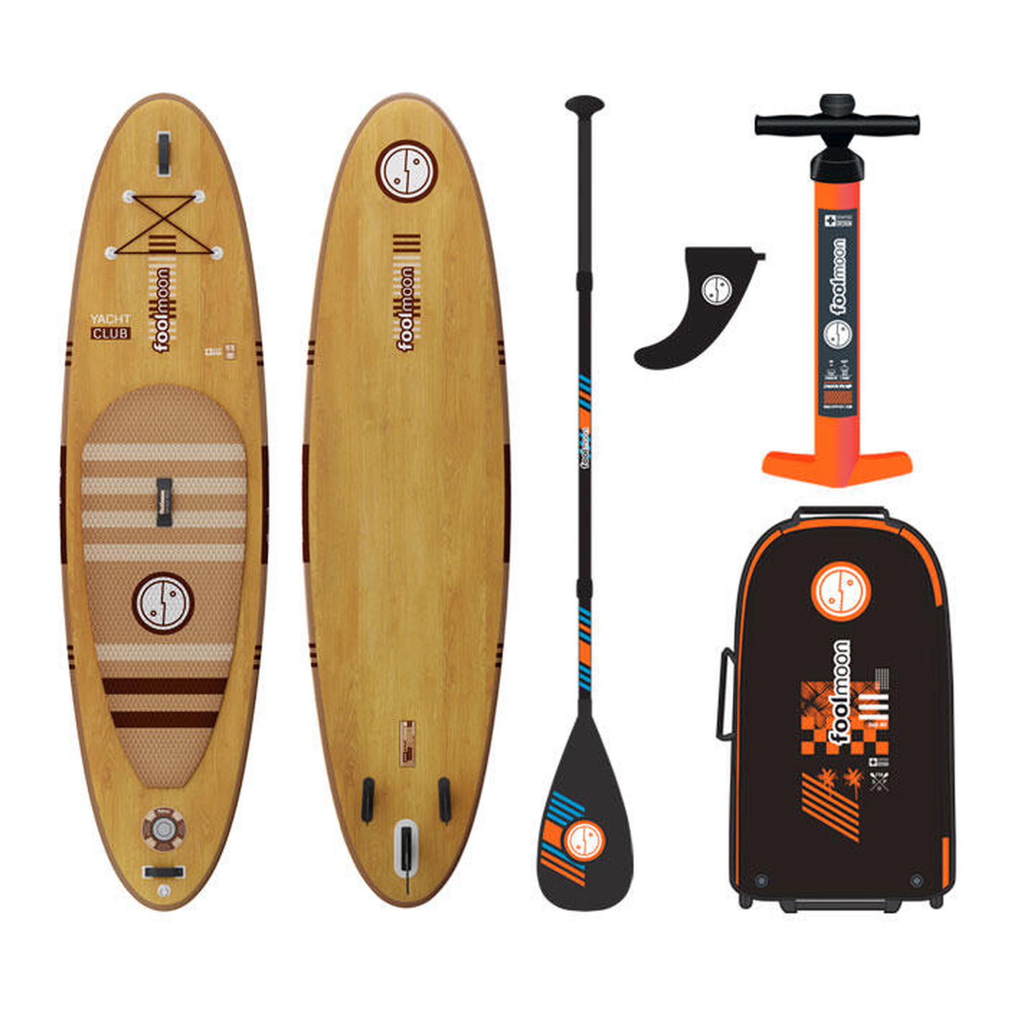 Stand Up Paddle inflatable - Yacht Club 11.0 - wood color - complete set