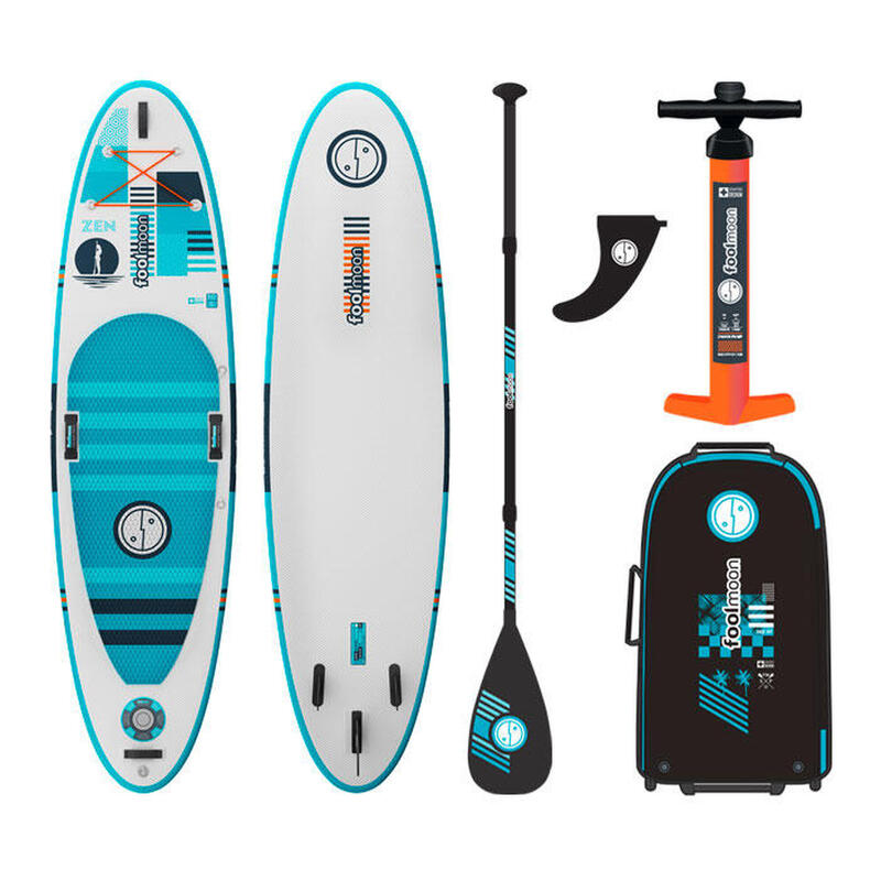 Aufblasbares Stand Up Paddle - Zen 10.6 - weiss/mint - komplettset