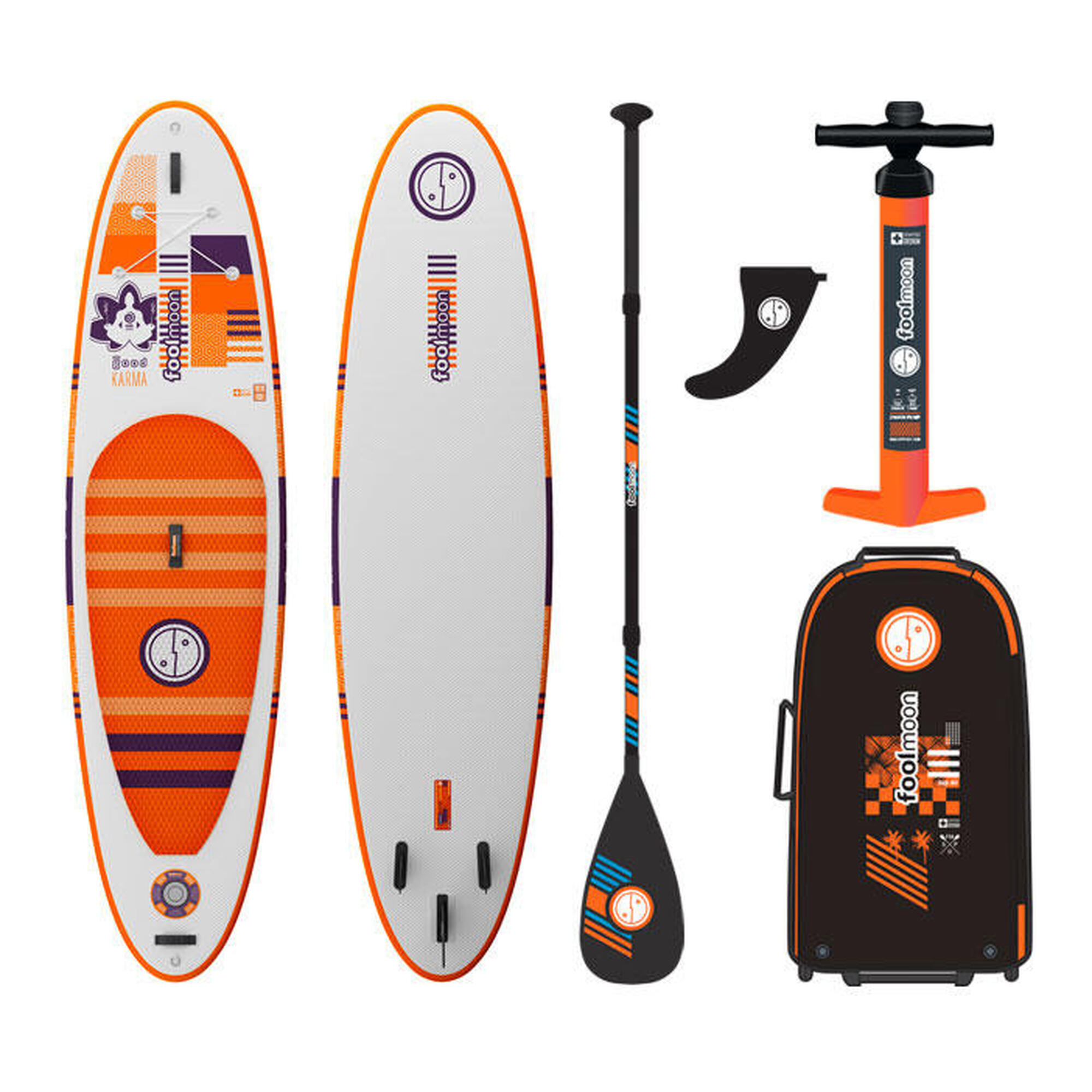 Inflatable Stand Up Paddle Good Karma 11.0 - white/orange - complete set