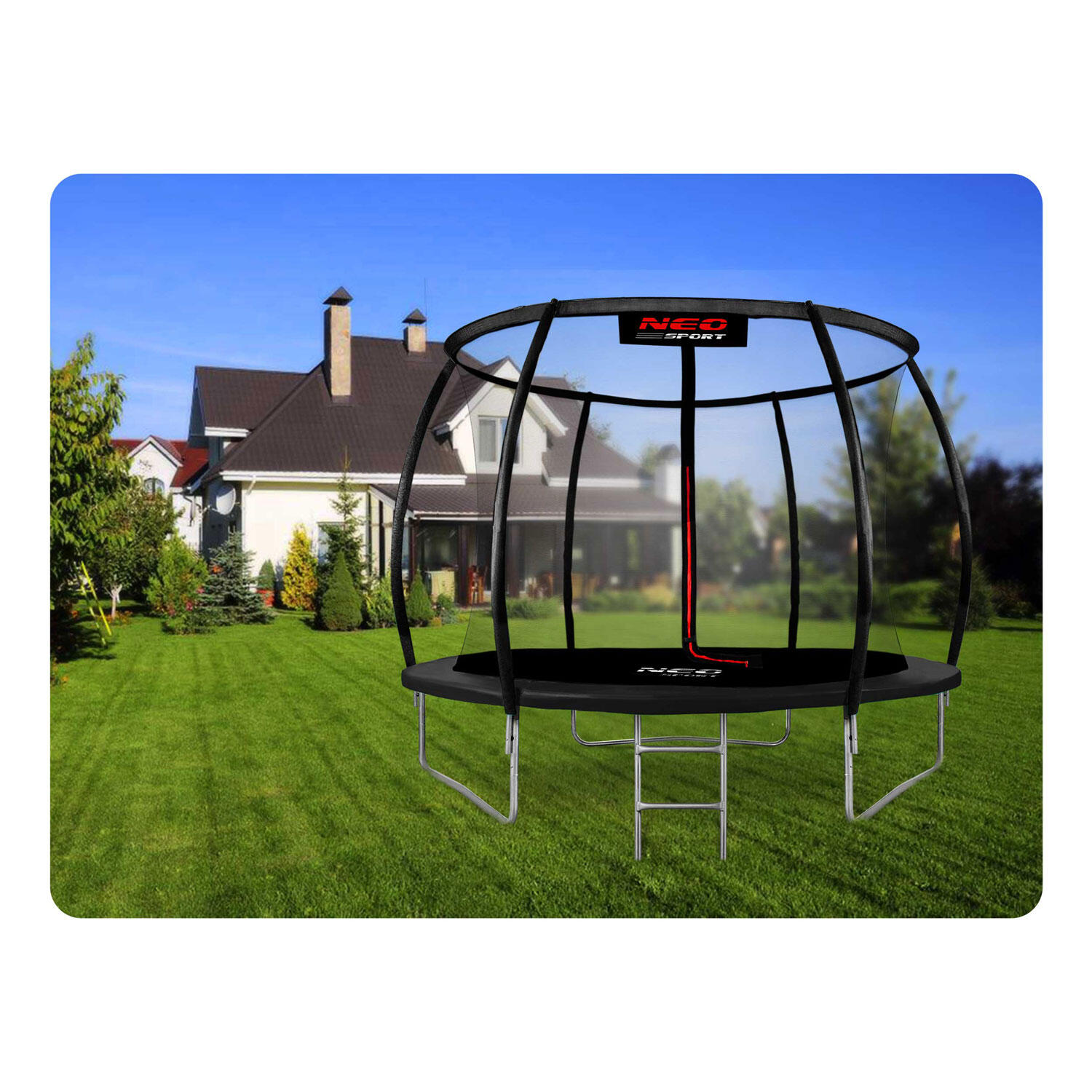 Trampolini ginnastica adulto 252 Cm, Nero 5/6
