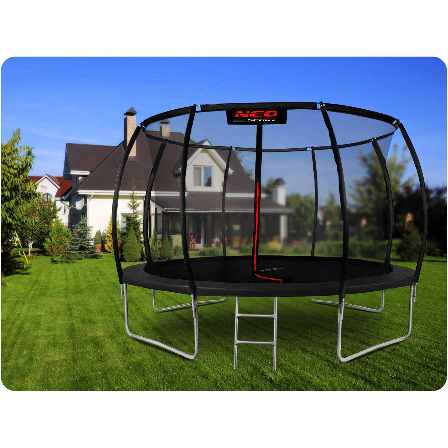 Trampolina ogrodowa Neo-Sport NS-12C231 Circle 374cm/12ft z siatką wewnętrzną 5/7