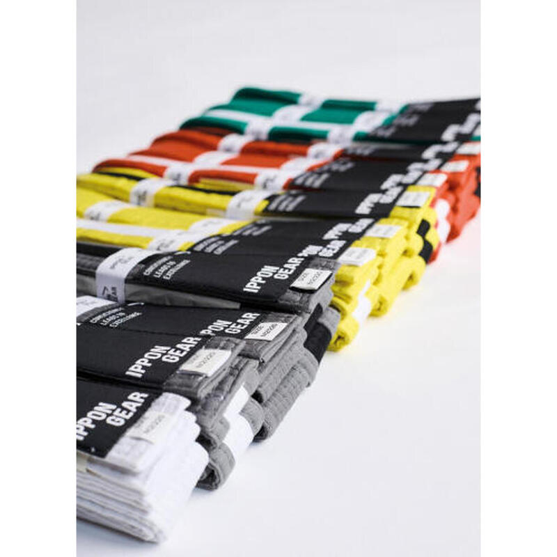 Centura BJJ Junior Ippon Gear Alb/Gri