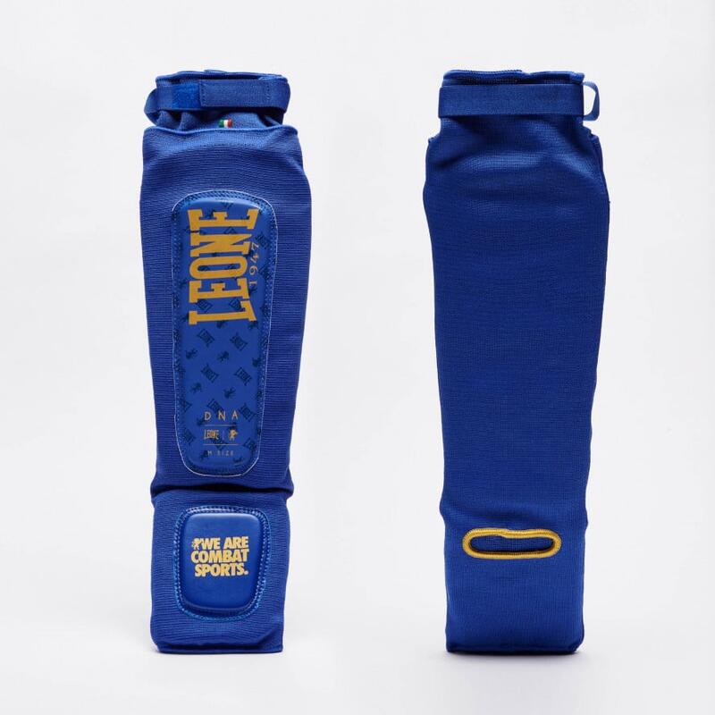 Espinilleras Kick Boxing Muay Thai Adulto Leone 1947 MMA DNA azul