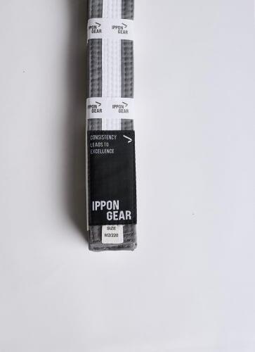 Centura BJJ Junior Ippon Gear Alb/Gri