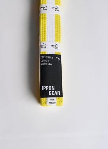 Centura BJJ Junior Ippon Gear Galben/Alb