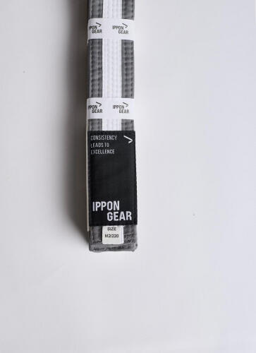 Centura BJJ Junior Ippon Gear Alb/Gri