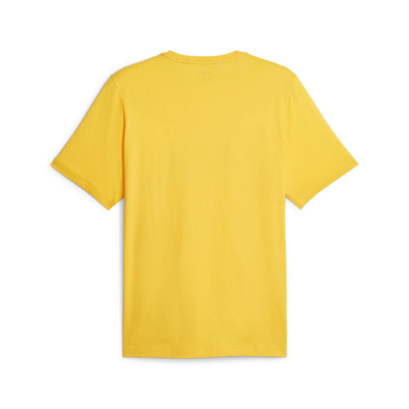 Essentials+ T-shirt met 2-kleuren-logo heren PUMA Yellow Sizzle
