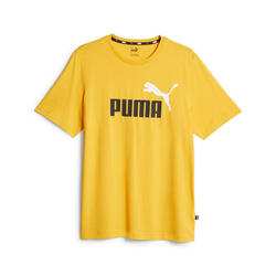 Essentials+ T-shirt met 2-kleuren-logo heren PUMA Yellow Sizzle