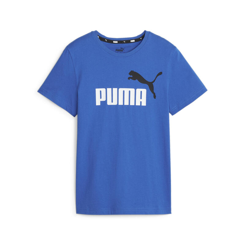 Essentials+ T-shirt met tweekleurig logo voor jongeren PUMA Racing Blue