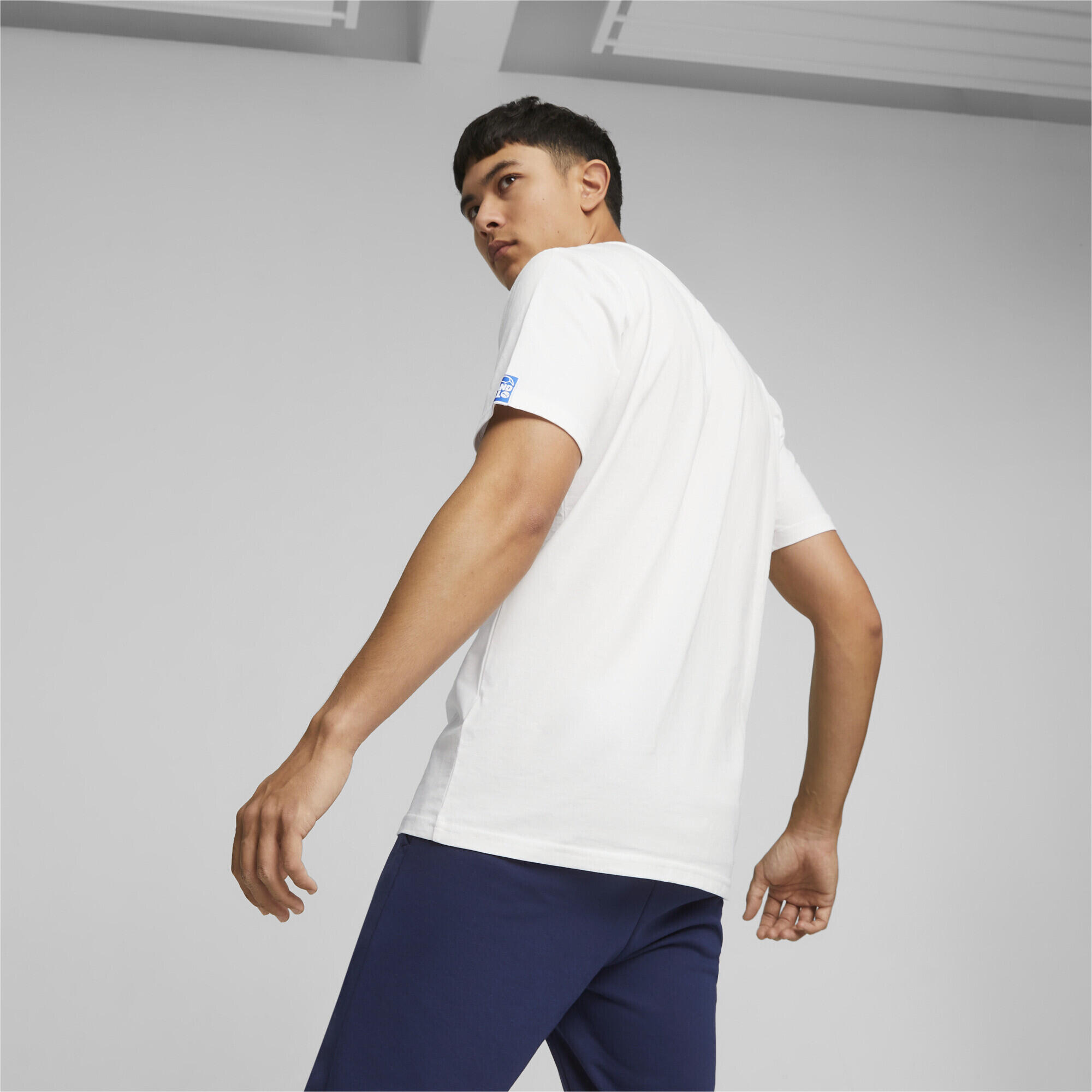 T-shirt de handball PUMA White Silver Sky Blue 3/5