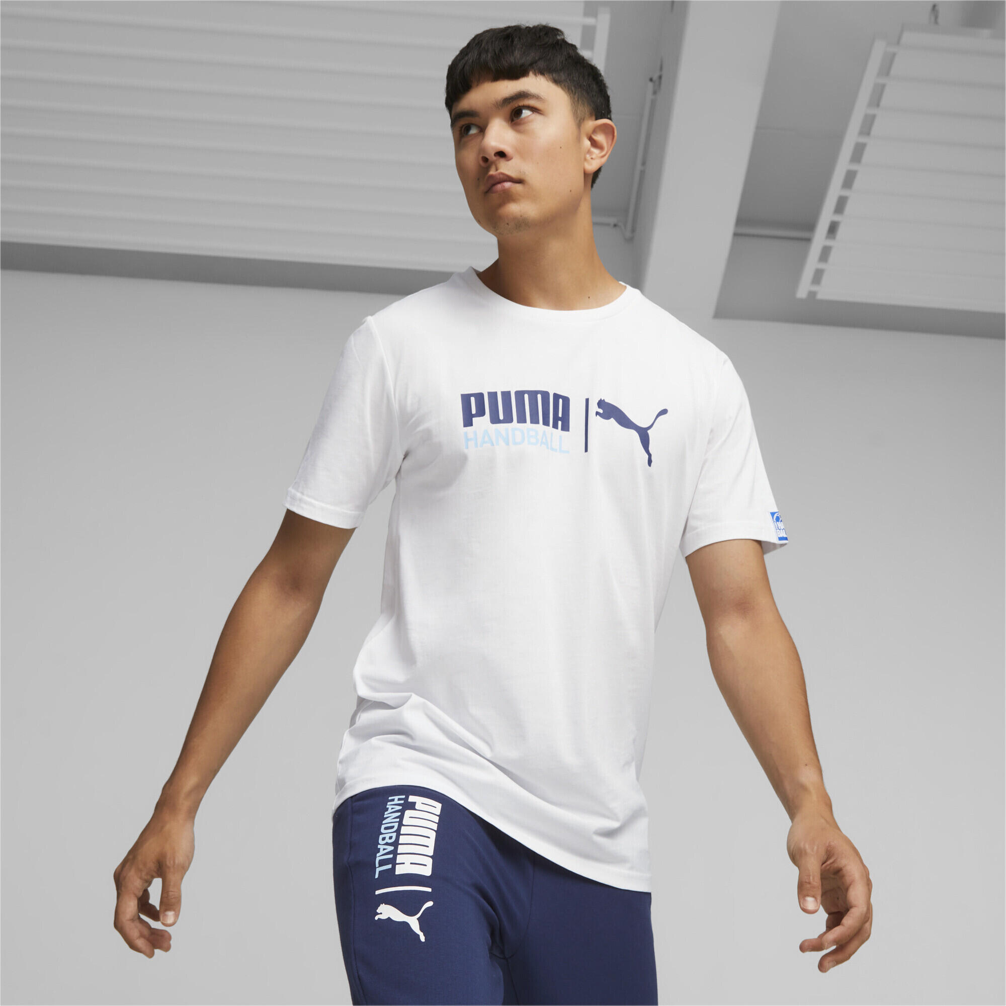T-shirt de handball PUMA White Silver Sky Blue 2/5