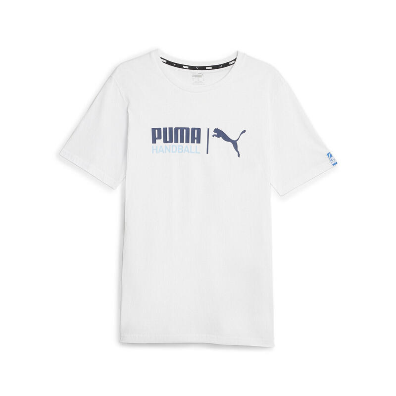 T-shirt de handball PUMA White Silver Sky Blue