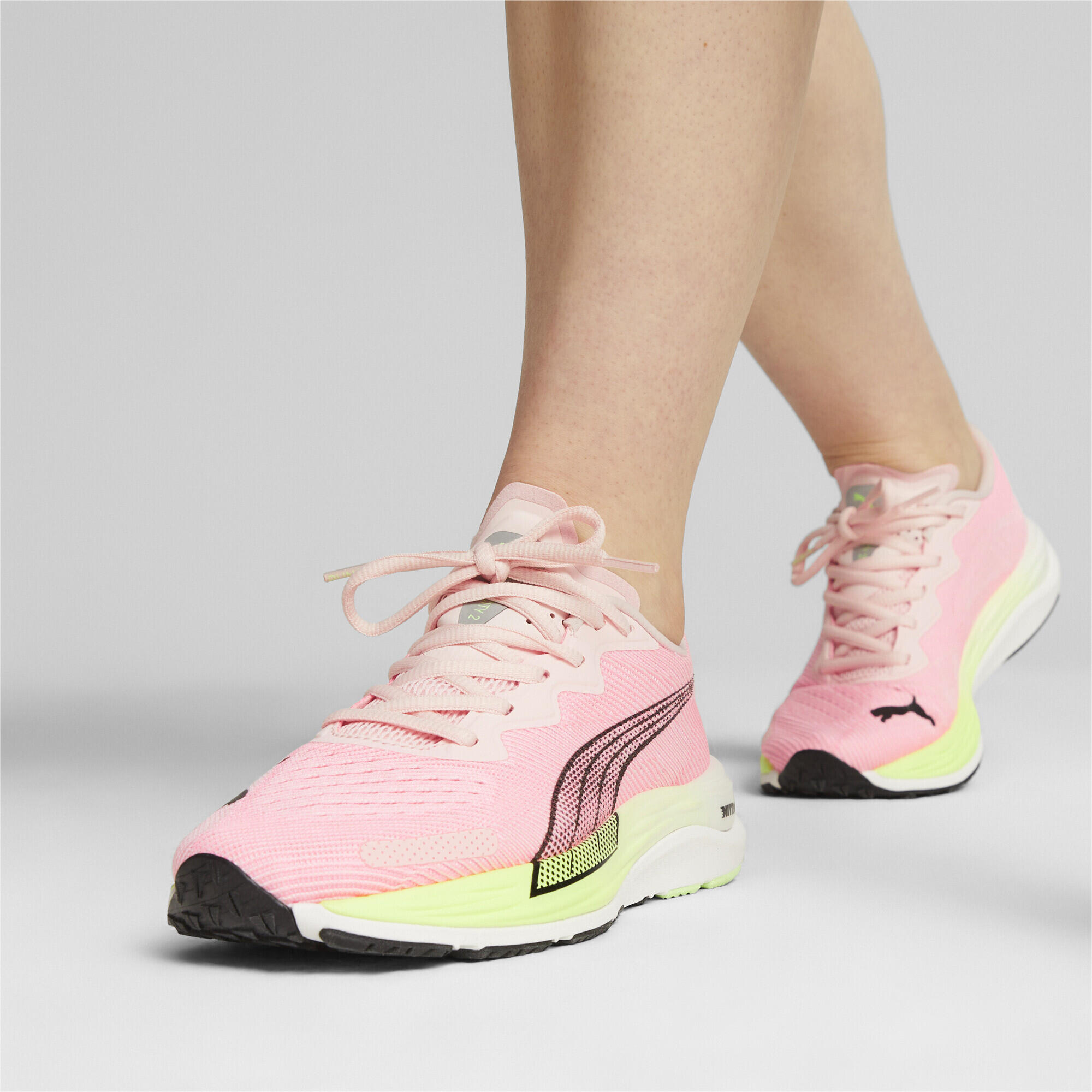 Chaussures de running Velocity Nitro 2 Femme PUMA Frosty Pink Speed Green 2/7