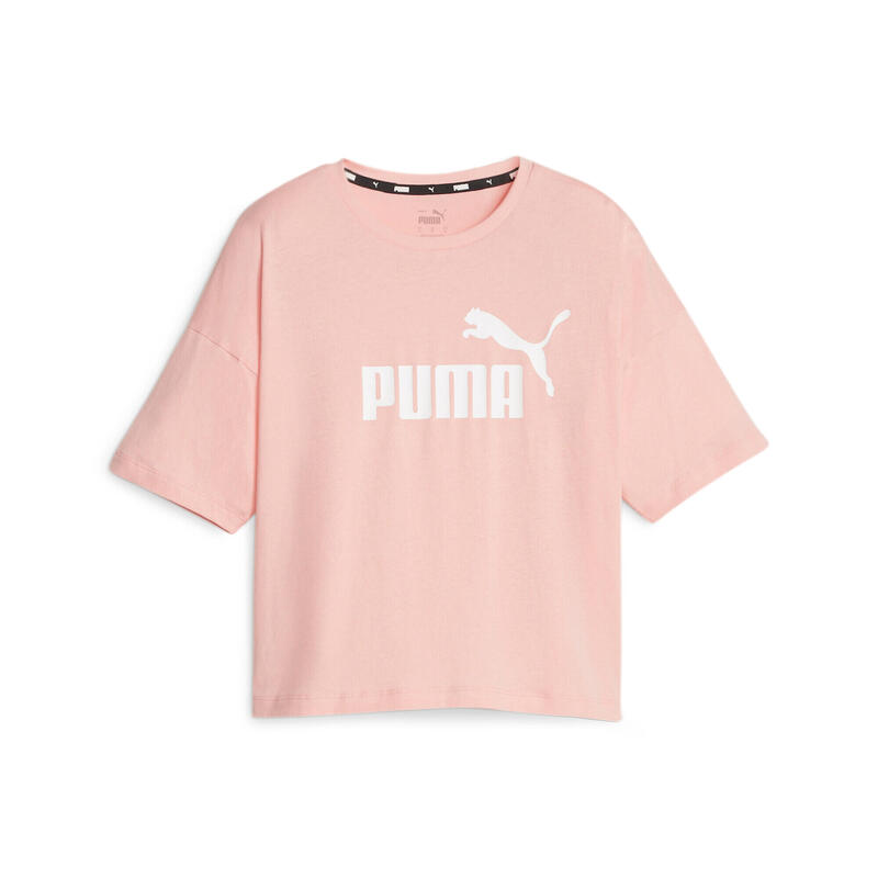 T-shirt corta con logo Essentials donna PUMA Peach Smoothie Pink