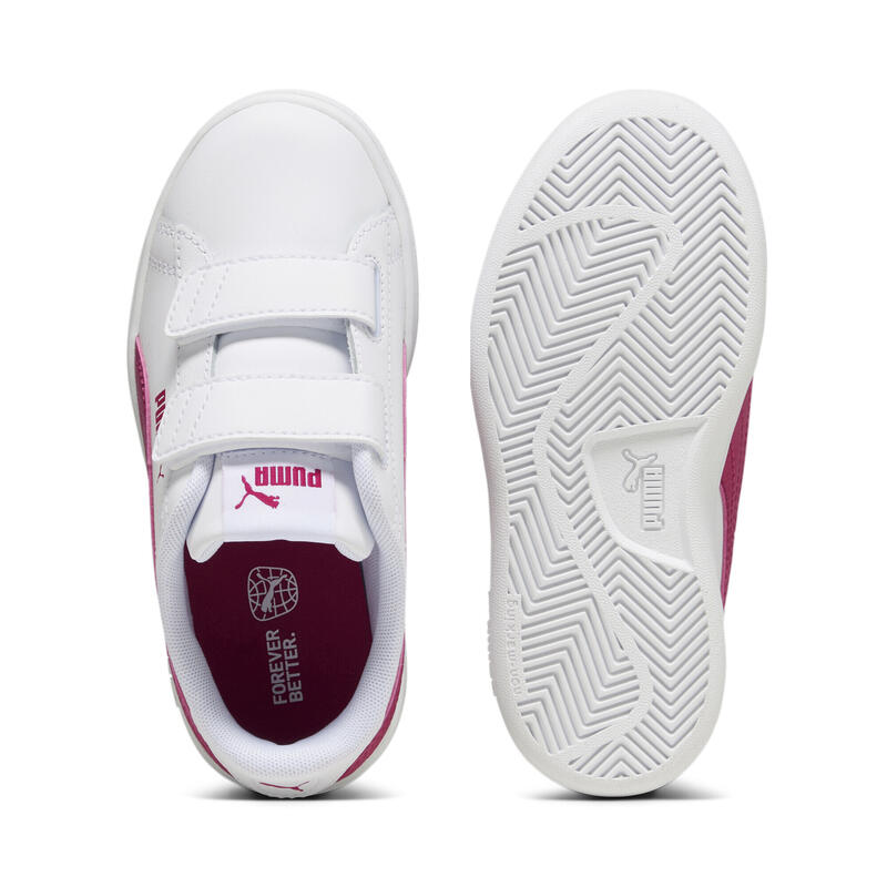 Smash 3.0 Leather Sneakers Jugendliche PUMA White Pinktastic Pink