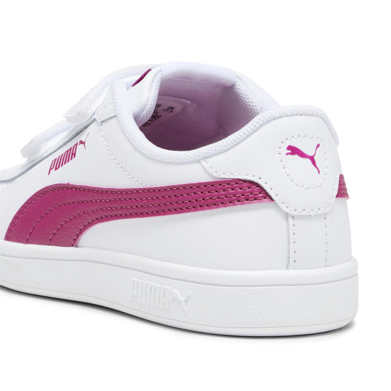 Zapatillas Niños Smash 3.0 Leather PUMA White Pinktastic Pink
