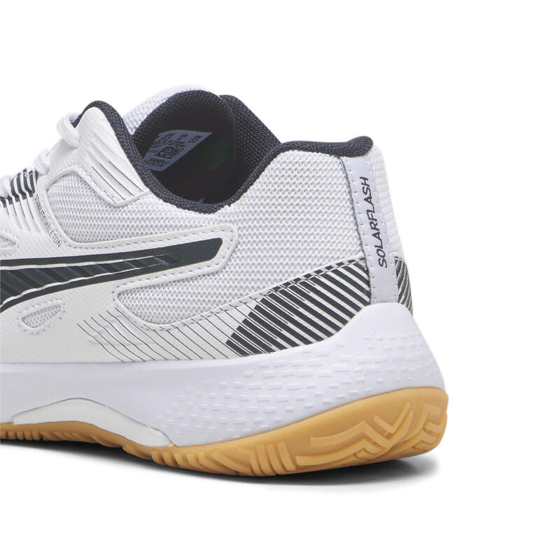 Solarflash II Hallen-Sportschuhe Jugendliche PUMA White Shadow Gray Gum Beige