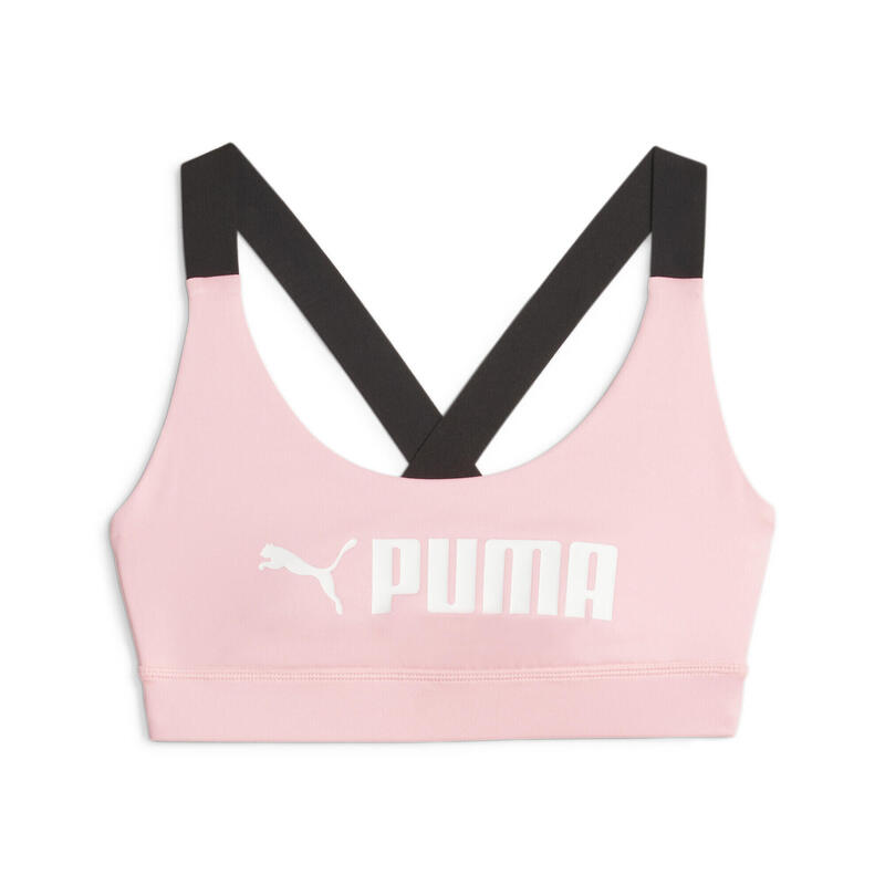 PUMA Fit Mid Support Trainings-BH Damen PUMA Koral Ice White Pink
