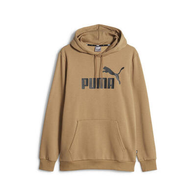 Essentials big logo hoodie voor heren puma toasted beige
