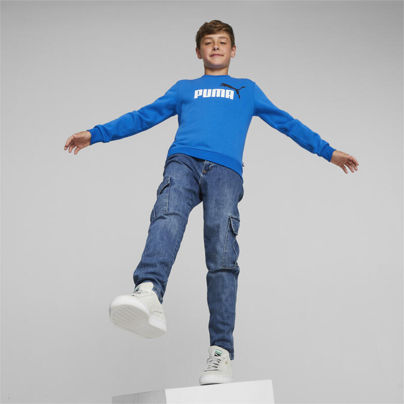 Essentials+ Two-Tone Big Logo Sweatshirt Jungen PUMA Racing Blue