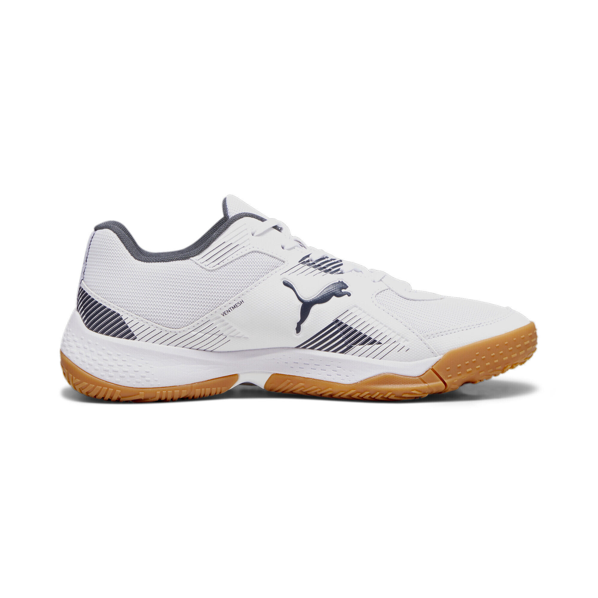Solarflash II Hallen-Sportschuhe Herren PUMA White Shadow Gray Gum Beige 7/7