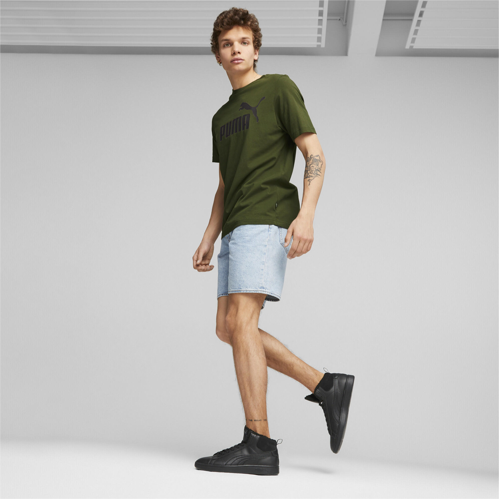 T-Shirt Homem Puma Essentials Verde 3/5
