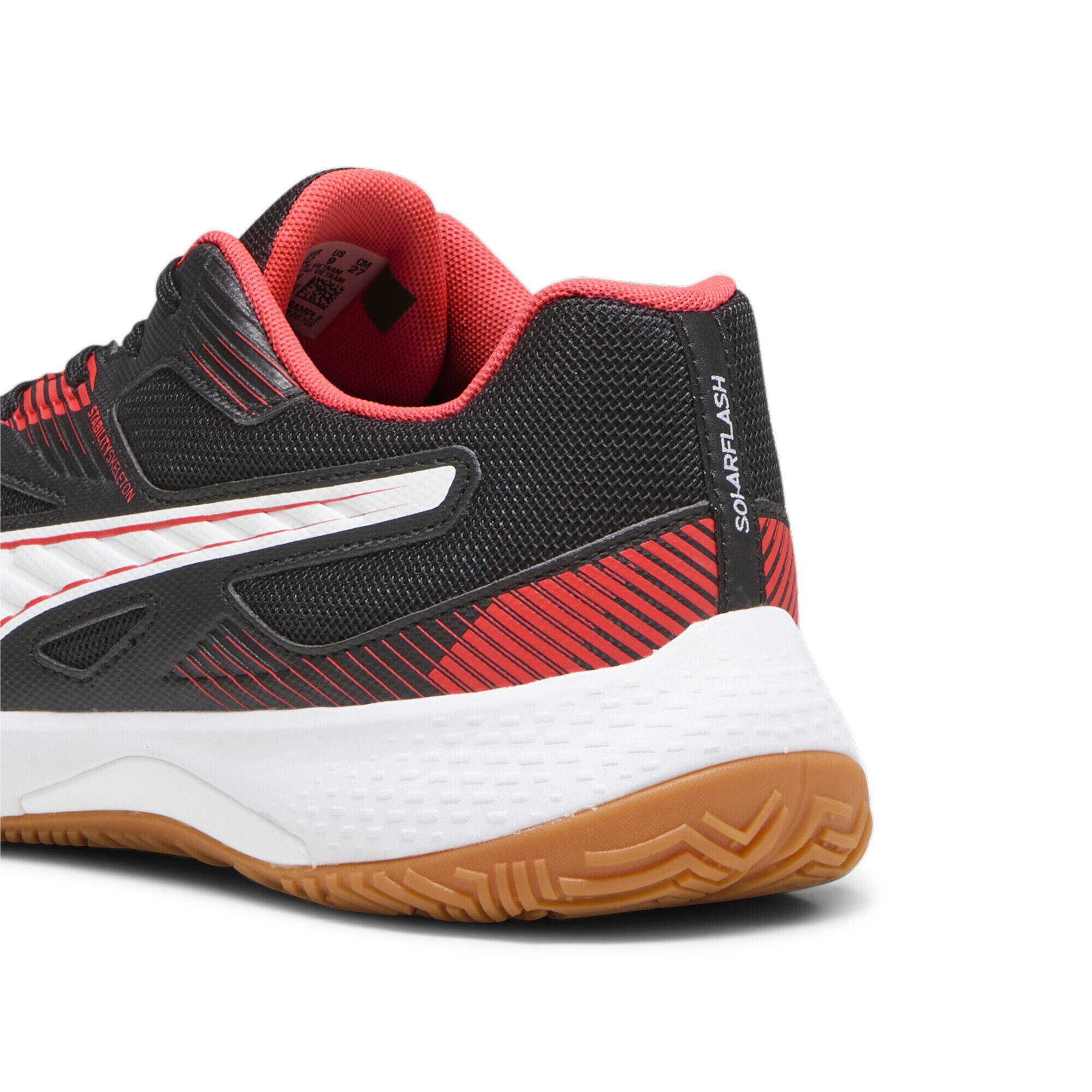 Solarflash II Hallen-Sportschuhe Herren PUMA Black Fire Orchid White Gum Red 4/7