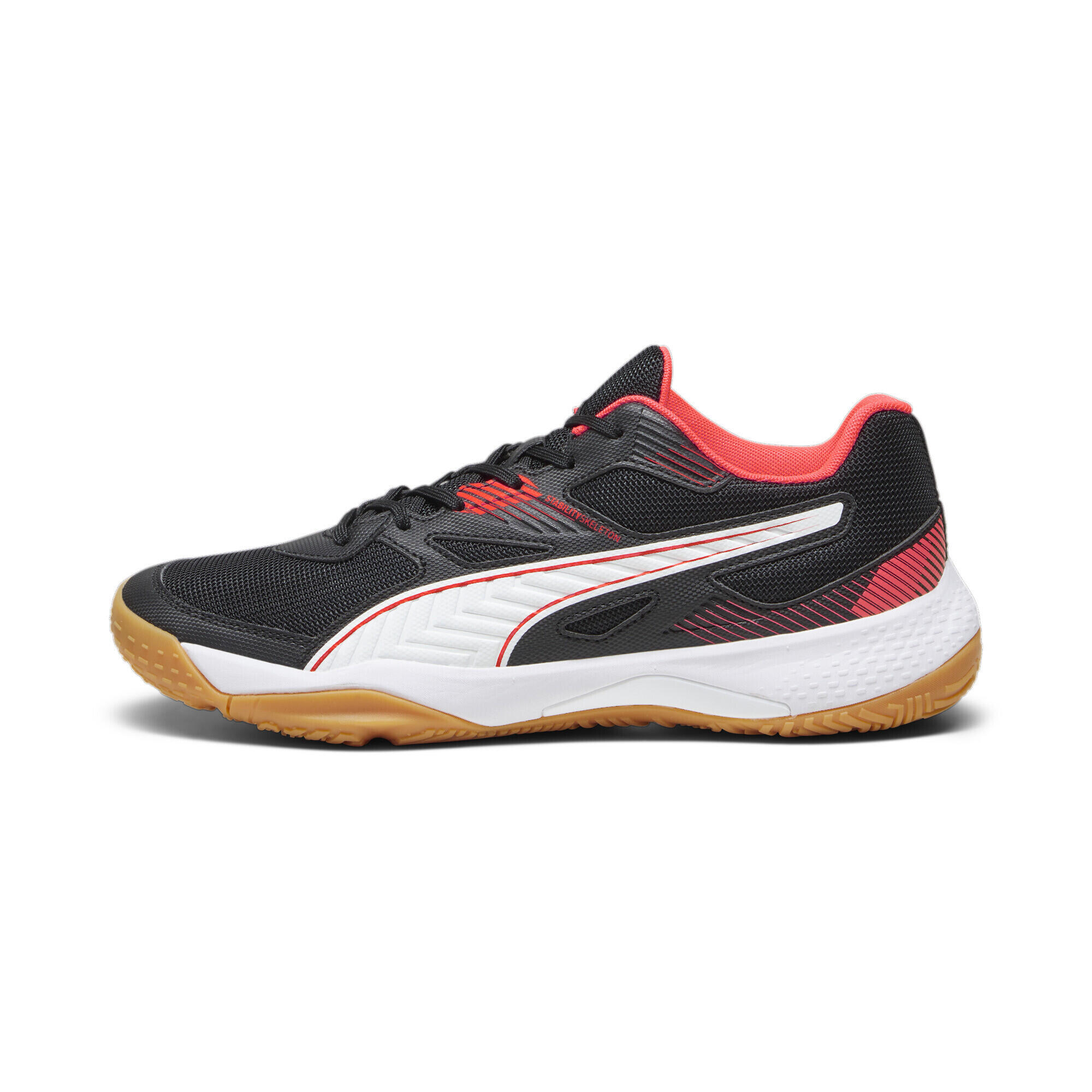Solarflash II Hallen-Sportschuhe Herren PUMA Black Fire Orchid White Gum Red 5/7