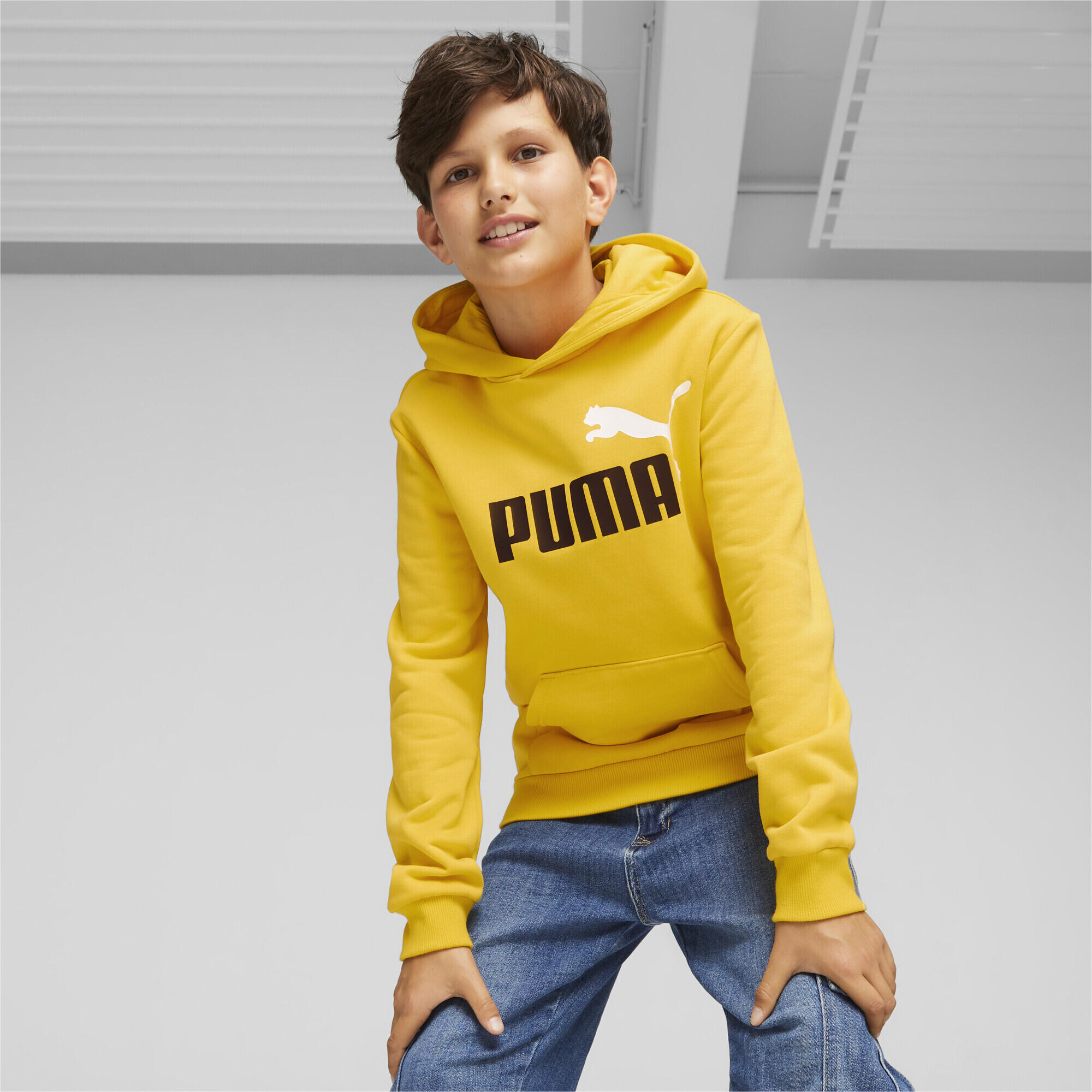 Felpa con cappuccio Essentials+ Two-Tone Big Logo bicolore da ragazzo PUMA 2/5