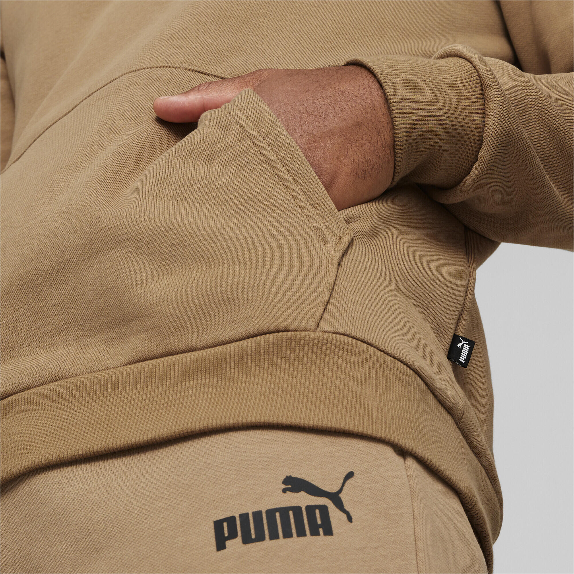Sweat à capuche Essentiels Big Logo homme PUMA Toasted Beige 5/6